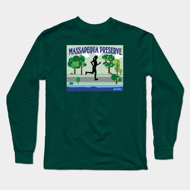 Massapequa Preserve-Runner-2 Long Sleeve T-Shirt by BonzoTee